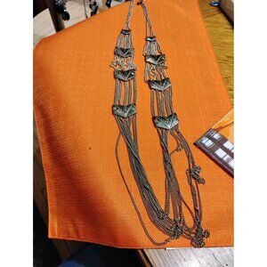 South western look necklace cowgirl multi strand metal   J-16